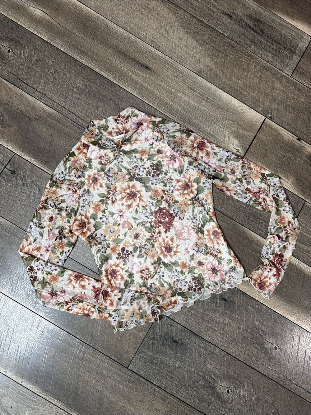 Promesa Mesh Floral Long Sleeve